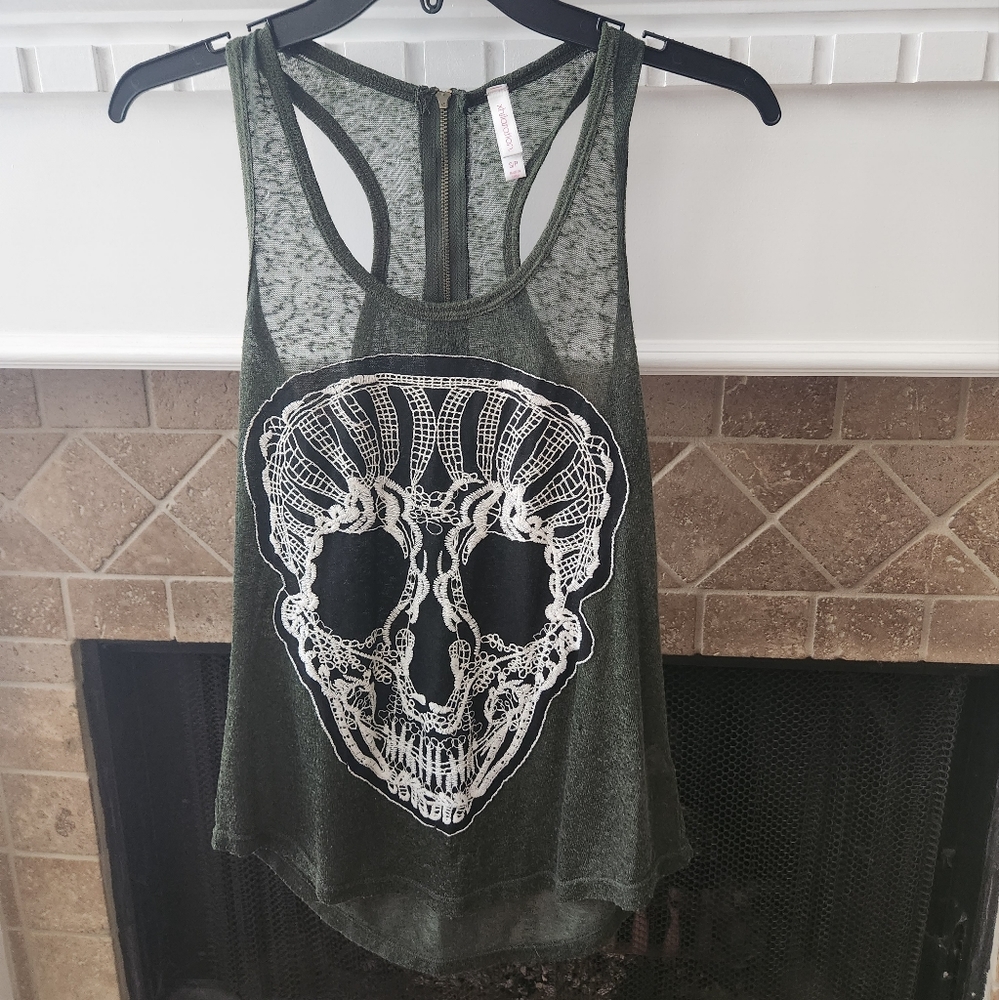 Green Mesh Tank Top